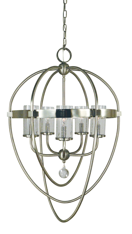 Framburg 5-Light Brushed Nickel Polished Nickel Margaux Chandelier 3045-BN-PN