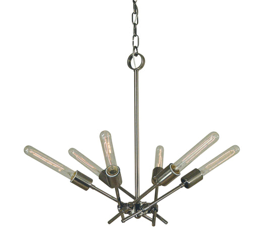 Framburg 6-Light Polished Nickel Quasar Chandelier 3076-PN