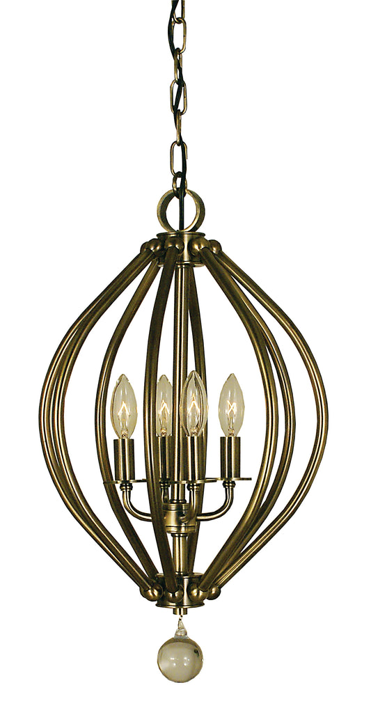 Framburg 4-Light Antique Brass Chandelier 4344-AB