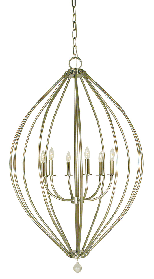 Framburg 6-Light Brushed Nickel Chandelier 4346-BN