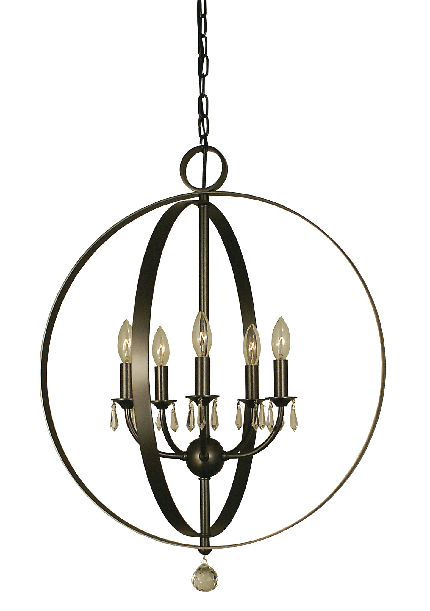 Framburg 5-Light Mahogany Bronze Constellation Dining Chandelier 4375-MB