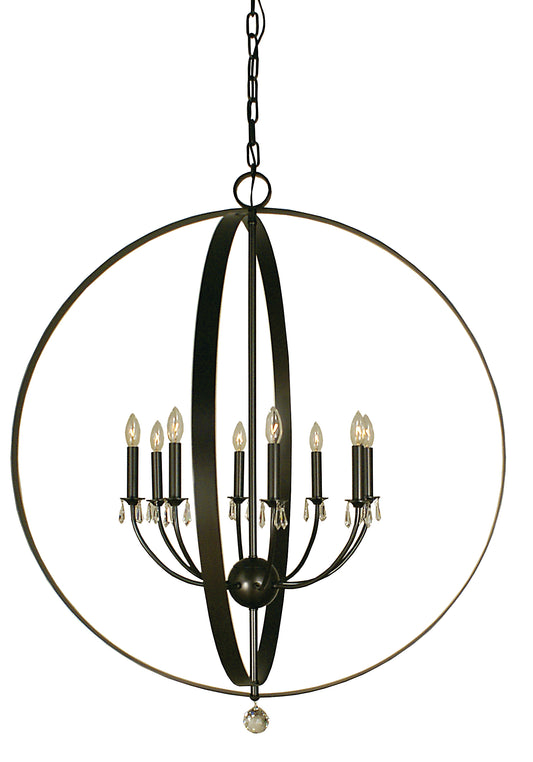 Framburg 8-Light Mahogany Bronze Constellation Foyer Chandelier 4378-MB