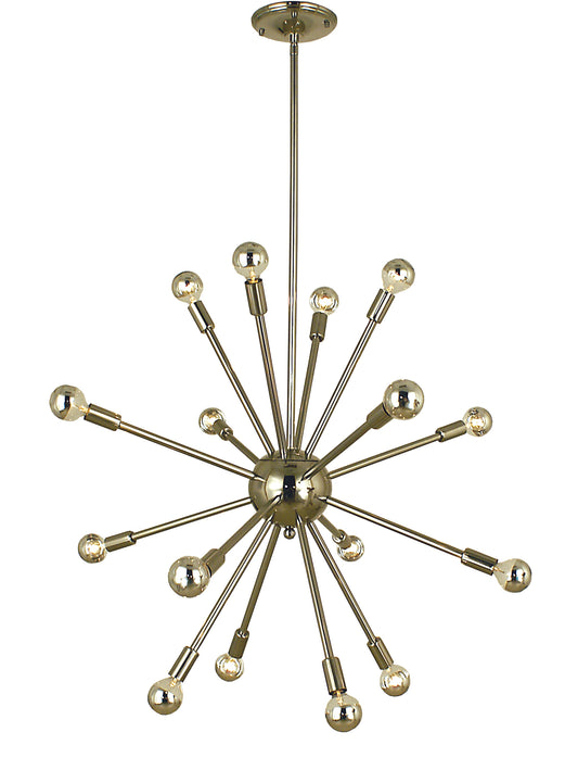 Framburg 16-Light Polished Nickel Simone Chandelier 4395-PN