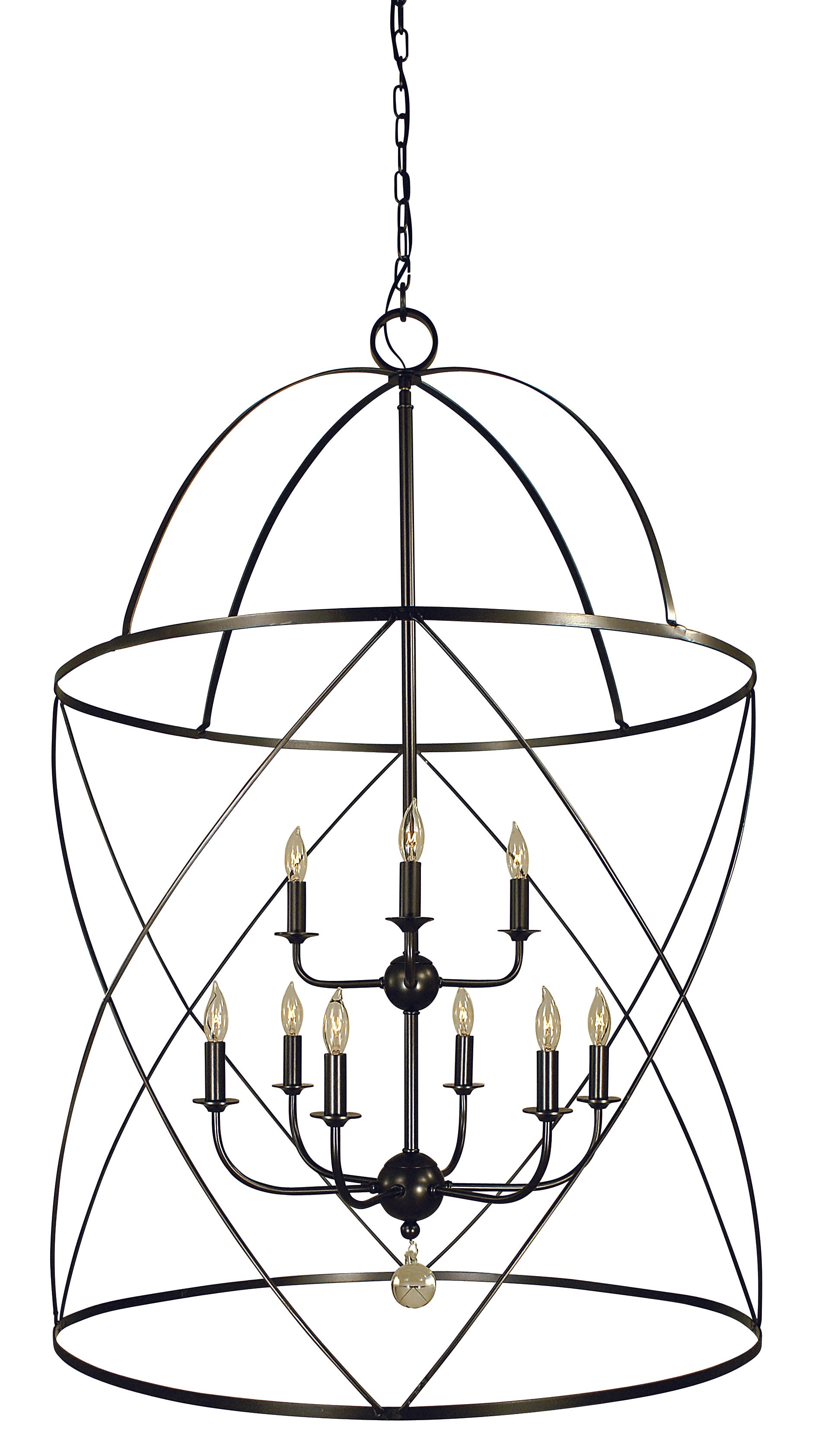 Framburg 6-Light Mahogany Bronze Nantucket Chandelier 4419-MB