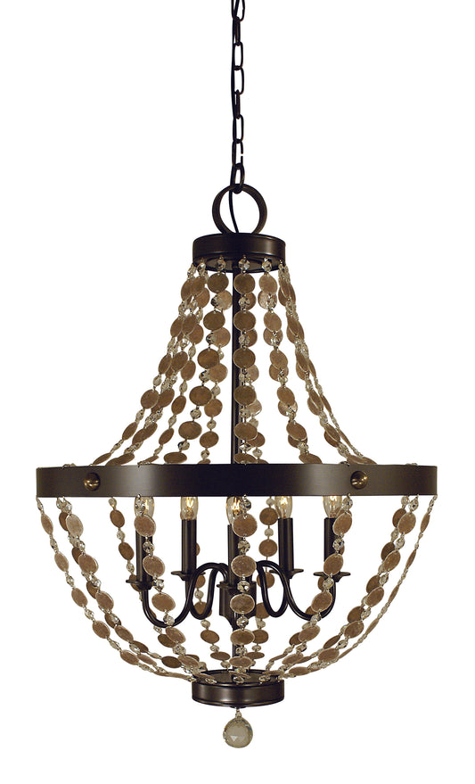 Framburg 5-Light Mahogany Bronze Naomi Chandelier 4485-MB