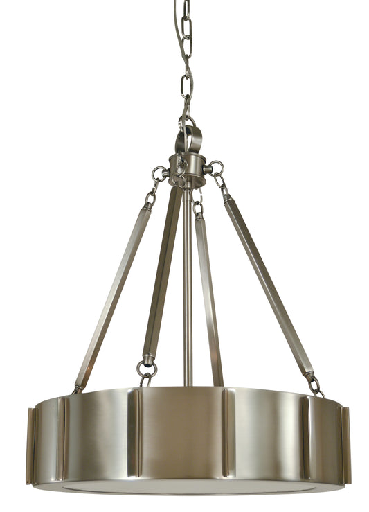 Framburg 4-Light 16" Brushed Nickel Polished Nickel Pantheon Pendant 4590-BN-PN