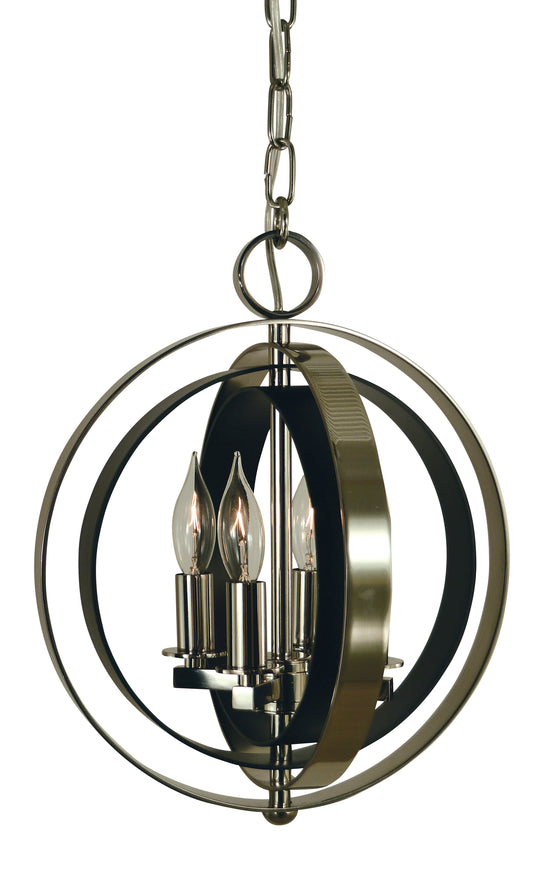 Framburg 4-Light Polished Nickel Matte Black Constellation Pendant 4650-PN-MBLACK