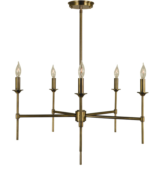 Framburg 5-Light Antique Brass Chandler Chandelier 4695-AB