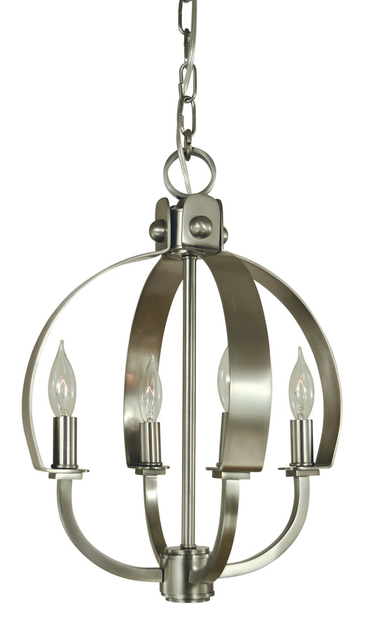 Framburg 4-Light Brushed Nickel Luna Chandelier 4724-BN