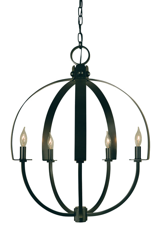 Framburg 5-Light Antique Brass Luna Chandelier 4725-AB