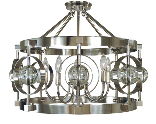 Framburg 5-Light Ephemeris Flush Mount Semi Flush Mount 5030-PN