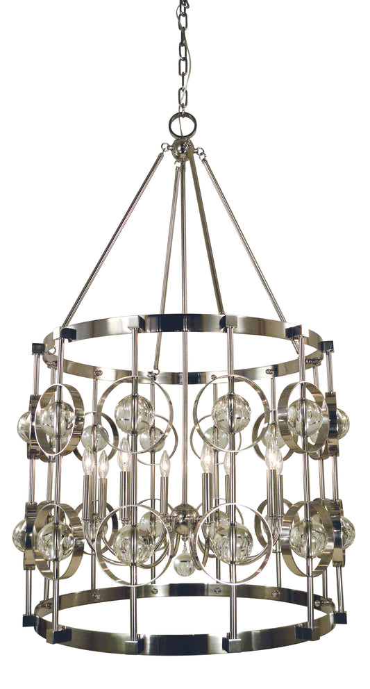 Framburg 8-Light Ephemeris Foyer Chandelier 5037-PN