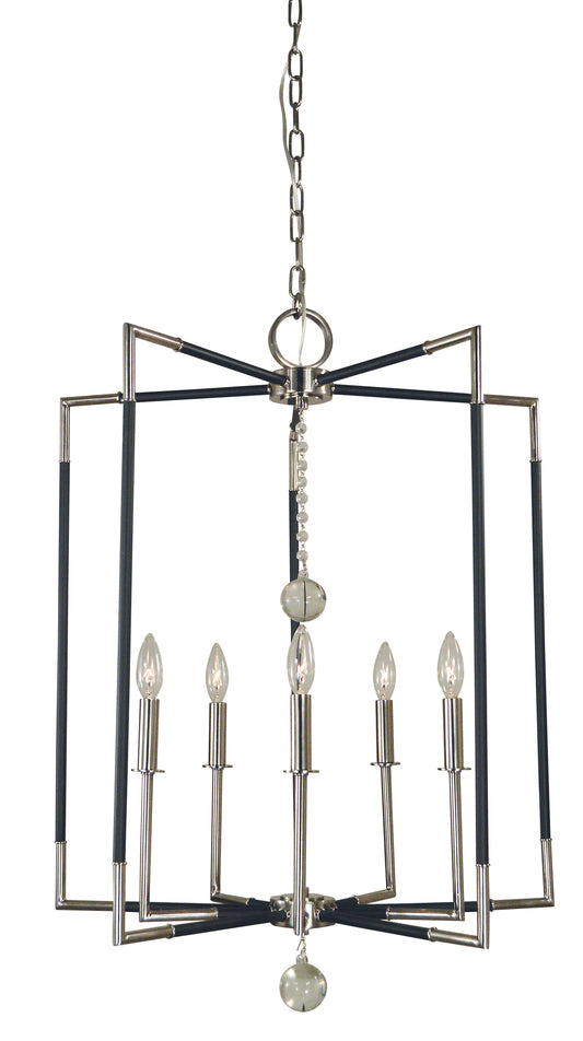 Framburg 5-Light Felicity Dining Chandelier 5042-PN-MBLACK