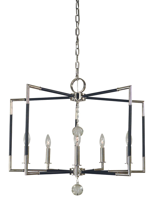 Framburg 5-Light Felicity Dining Chandelier 5046-PN-MBLACK