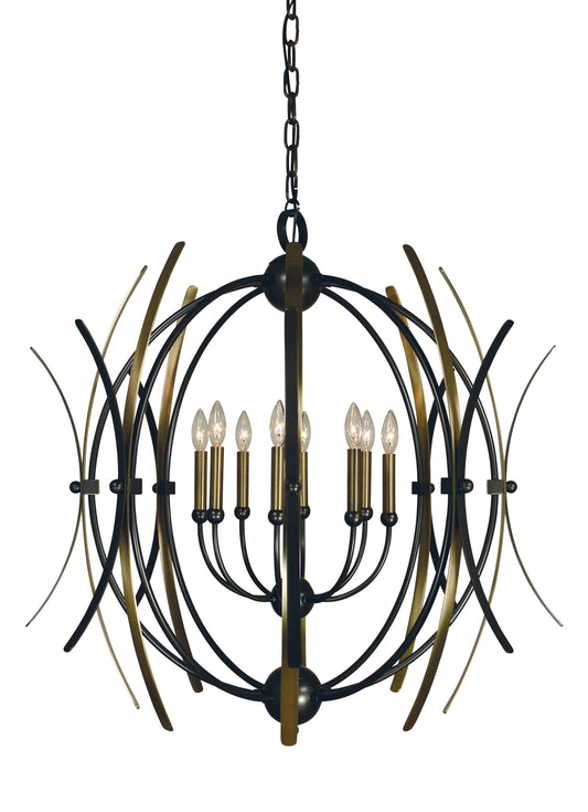 Framburg 8-Light Monique Dining Chandelier 5058-MB-AB