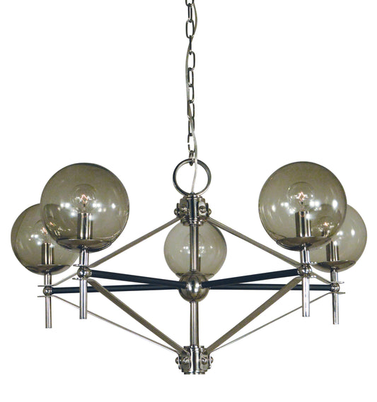 Framburg 5-Light Calista Dining Chandelier 5065-PN-MBLACK