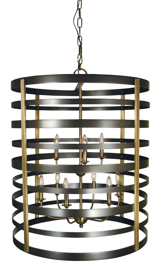 Framburg 9-Light Pastoral Foyer Chandelier 5098-MB-AB