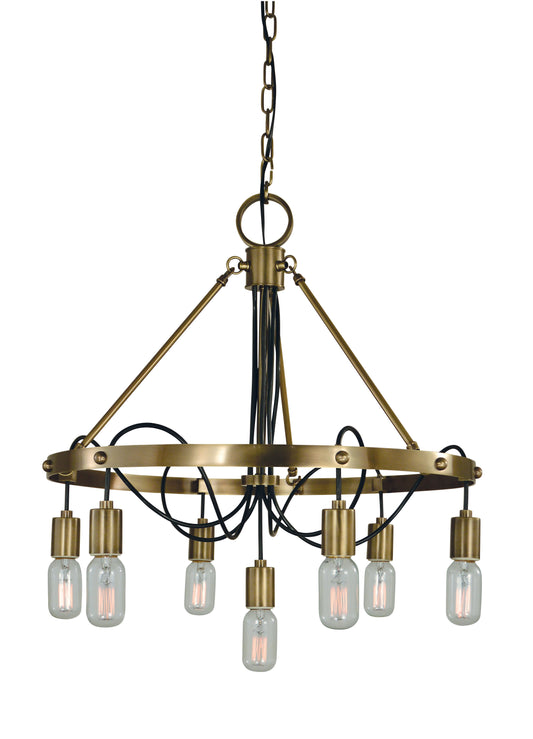 Framburg 7-Light Antique Brass Felix Dining Chandelier 5380-AB