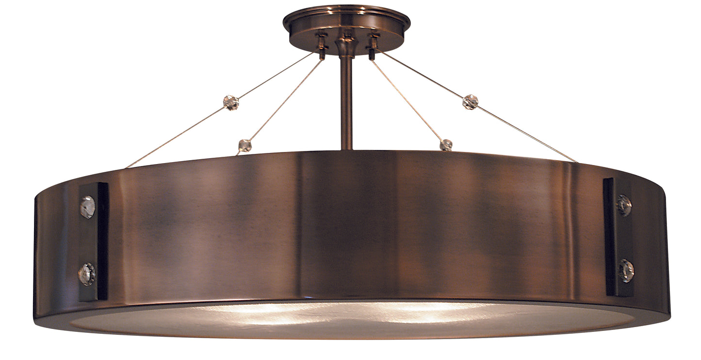 Framburg 4-Light Roman Bronze Ebony Oracle Flush Semi-Flush Mount 5394-RB-EB