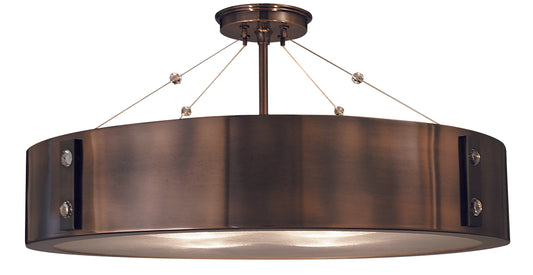 Framburg 4-Light Roman Bronze Ebony Oracle Flush Semi-Flush Mount 5394-RB-EB