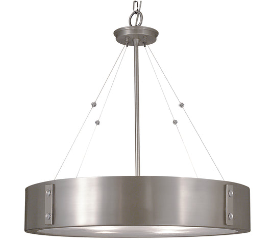 Framburg 4-Light Satin Pewter Polished Nickel Oracle Dining Chandelier 5395-SP-PN