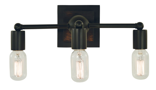 Framburg 3-Light Matte Black Modern Farmhouse Sconce 5403-MBLACK