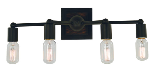 Framburg 4-Light Matte Black Modern Farmhouse Sconce 5404-MBLACK