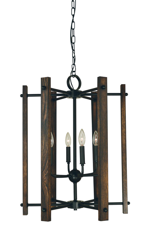 Framburg 6-Light Matte Black Modern Farmhouse Dining Chandelier 5406-MBLACK