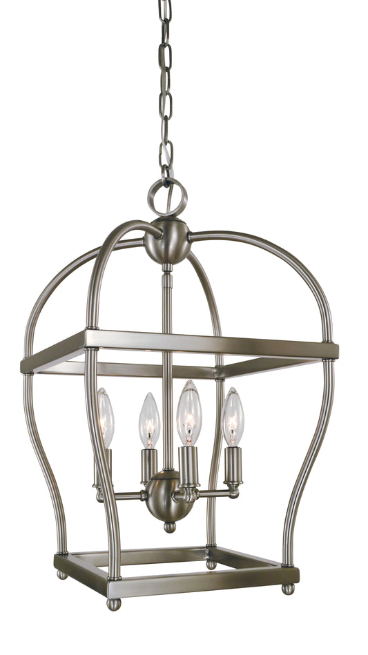 Framburg 4-Light Brushed Nickel Kenmare Mini-Chandelier 5474-BN