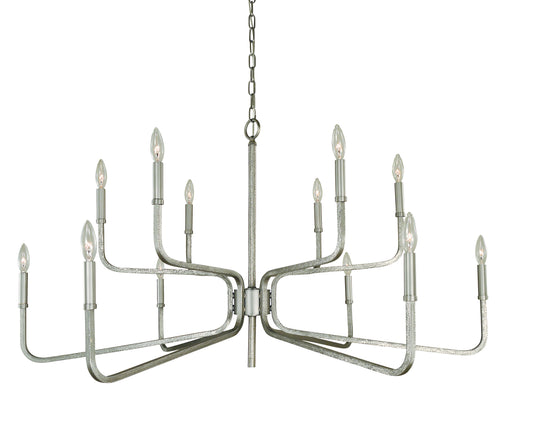 Framburg 12-Light Satin Pewter Heidelberg Dining Chandelier 5484-SP