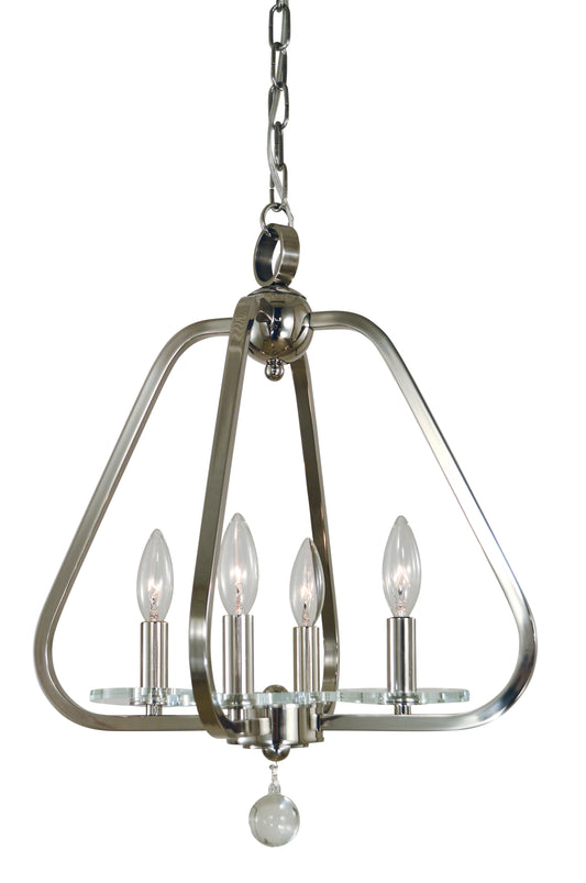 Framburg 4-Light Polished Nickel Triangulum Mini-Chandelier 5514-PN