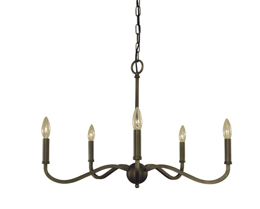 Framburg 5-Light Iron Heidelberg Dining Chandelier 5640-IRON