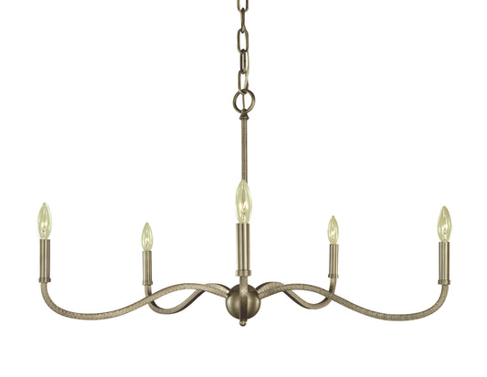 Framburg 5-Light Satin Pewter Heidelberg Dining Chandelier 5643-SP