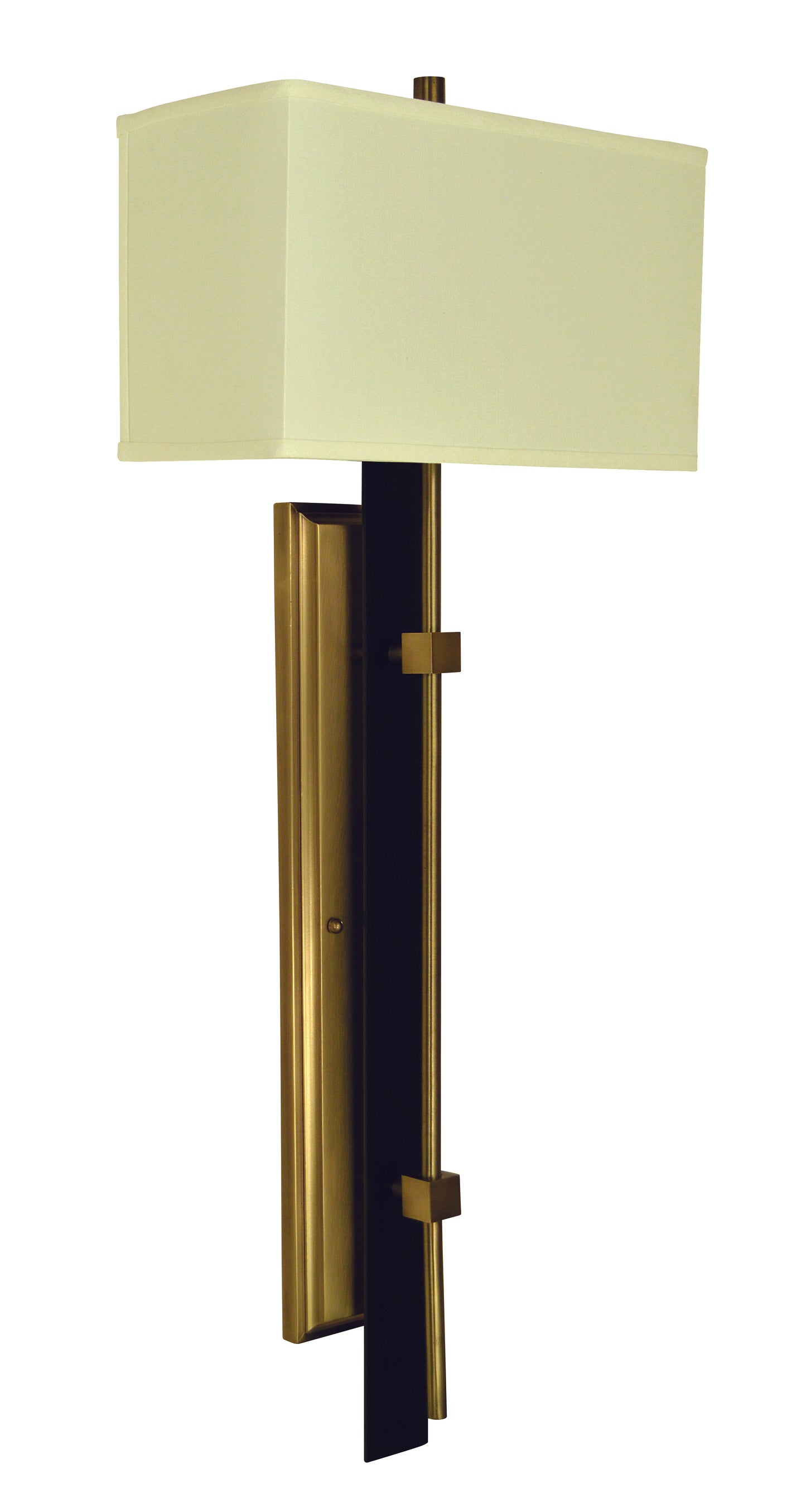 Framburg 2-Light Antique Brass Matte Black Sconce 5672-AB-MBLACK