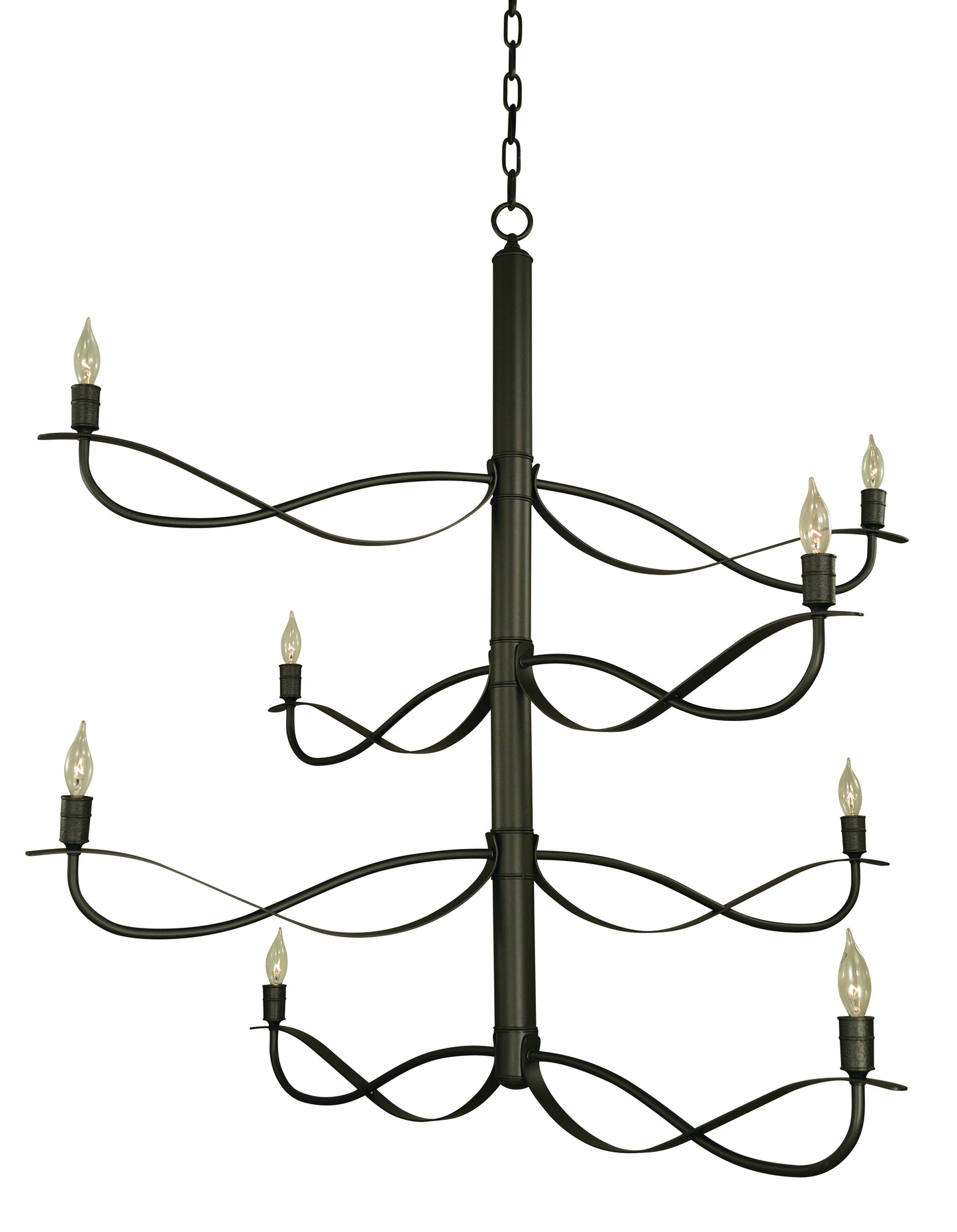 Framburg 8-Light Iron Telluride Foyer Chandelier 5728-IRON