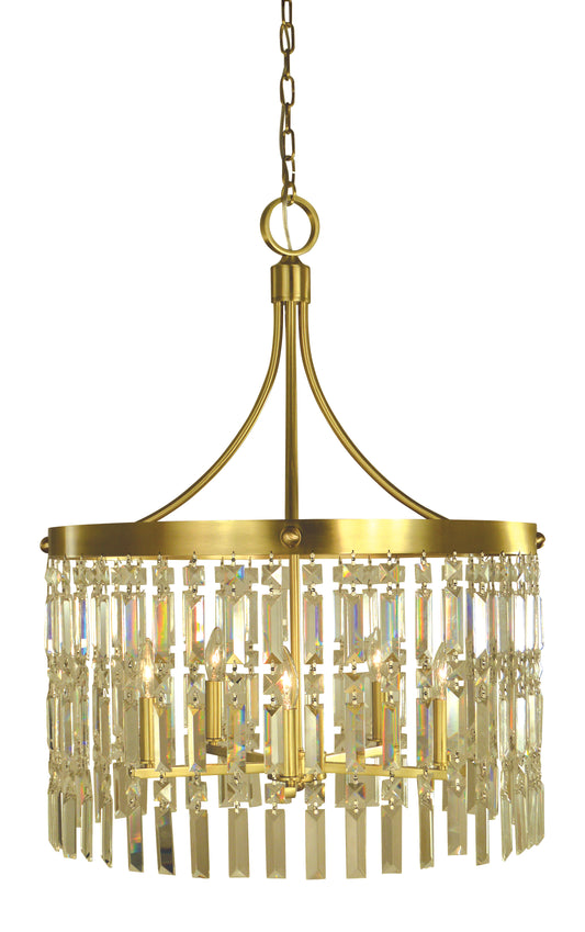 Framburg 5-Light Brushed Brass Holly Dining Chandelier 5755-BR