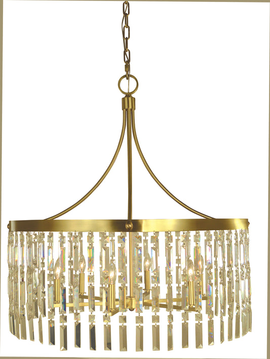 Framburg 6-Light Brushed Brass Holly Dining Chandelier 5756-BR