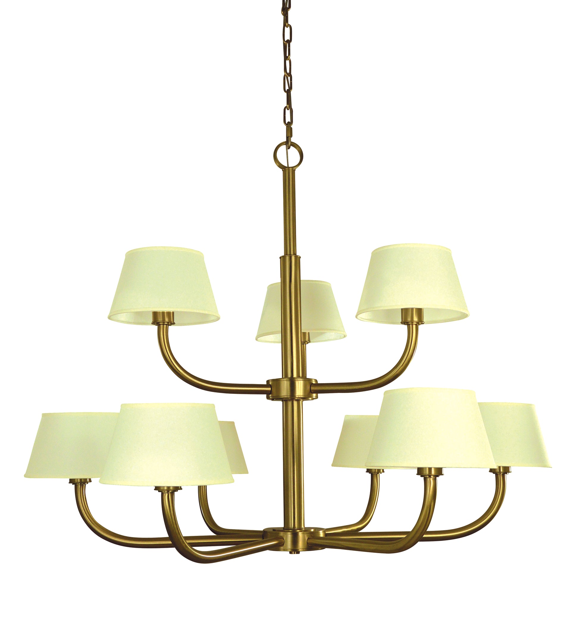 Framburg 9-Light Brushed Brass Emma Foyer Chandelier 5759-BR