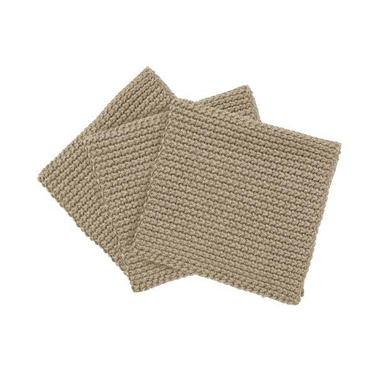 Blomus Germany Wipe Perla Knitted Dish Cloths Cotton Nomad Khaki 64234