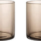 Blomus Germany Mera Drinking Glasses Low Ball Coffee Colored 64285