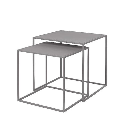 Blomus Germany Fera Nesting Tables Dove Natural Tone Brown Grey 65989