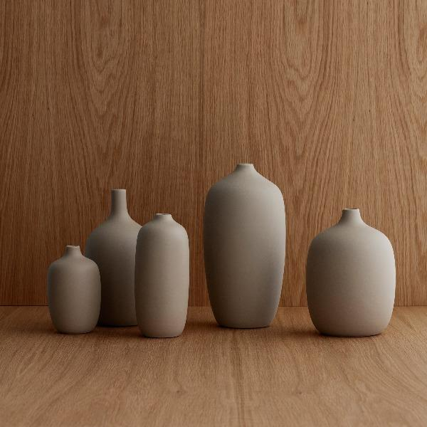 Blomus Germany Ceola Vase Ceramic Nomad Khaki 66173