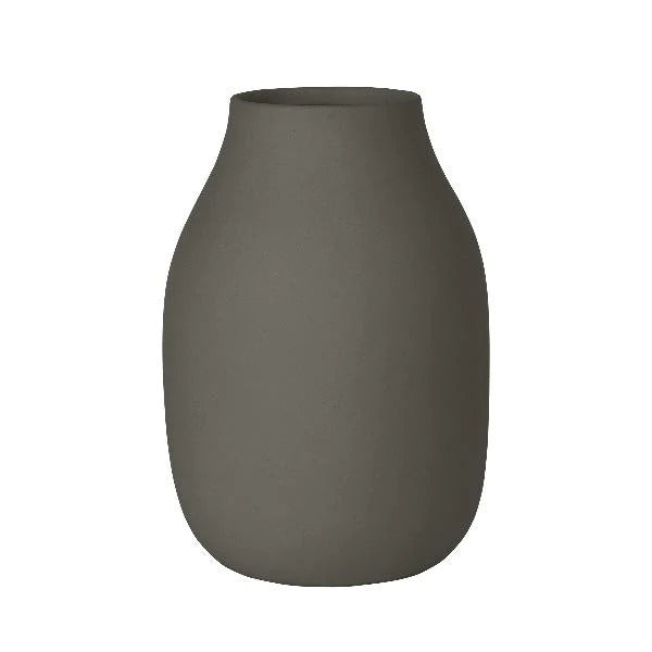 Blomus Germany Colora Porcelain Vase Steel Grey 66206