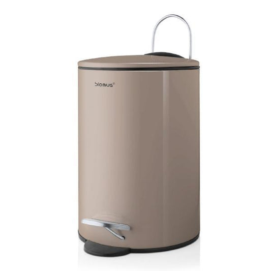 Blomus Germany Tubo Pedal Bin Waste Basket Satellite Taupe 68890