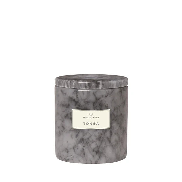 Blomus Germany Frable Scented Candle Marble Container Tonga Fragrance 69235
