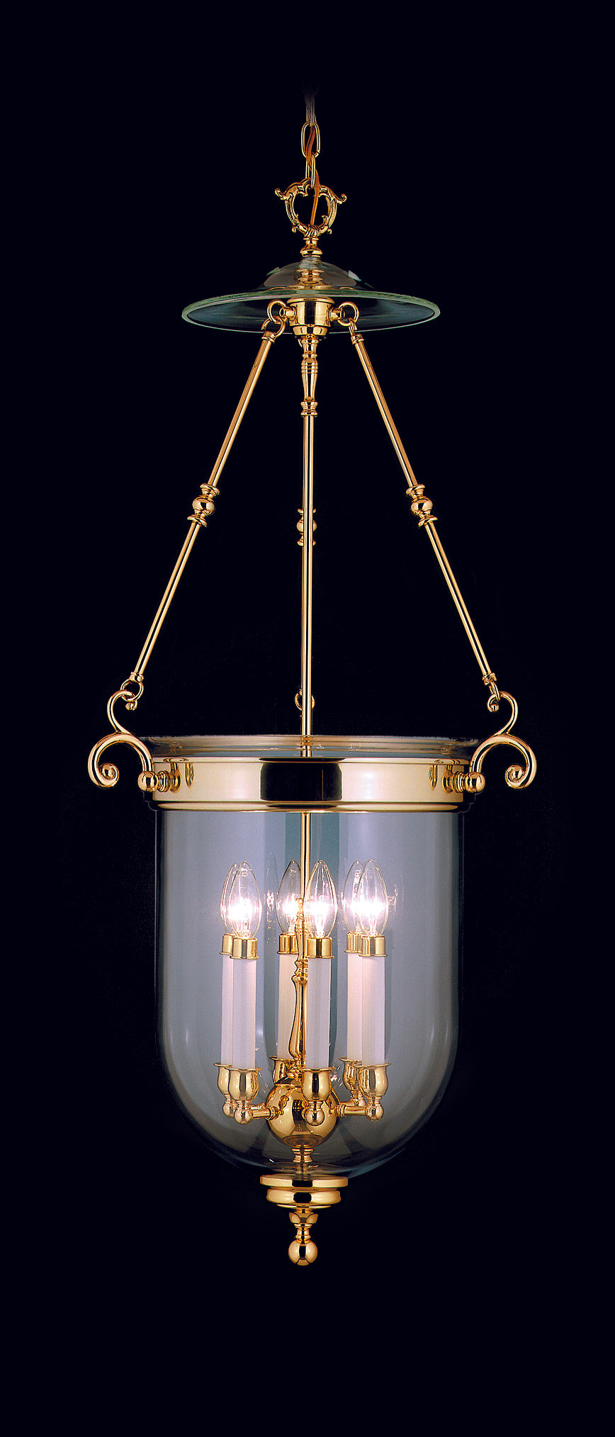 Framburg 6-Light Polished Brass Jamestown Foyer Chandelier 7406-PB