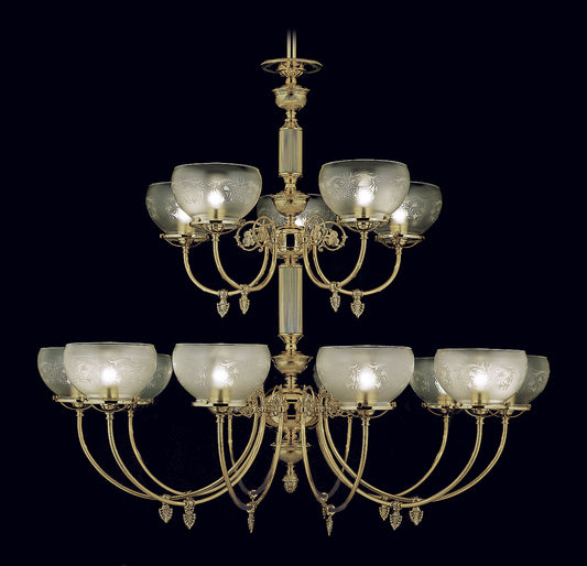 Framburg 15-Light Polished Brass Chancery Foyer Chandelier 7515-PB