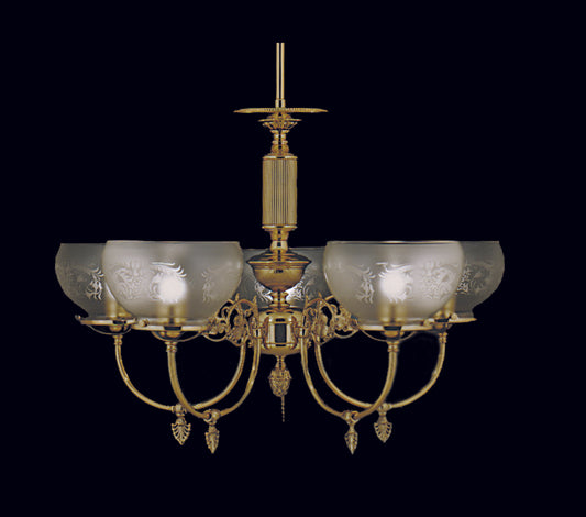 Framburg 5-Light Polished Brass Chancery Dining Chandelier 7525-PB