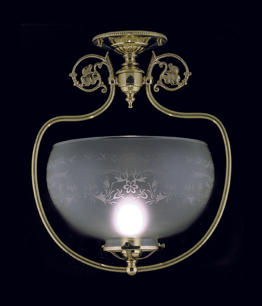 Framburg Polished Brass Chancery Flush Semi-Flush Mount 7811-PB