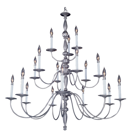 Framburg 18-Light Satin Pewter Jamestown Foyer Chandelier 7918-SP